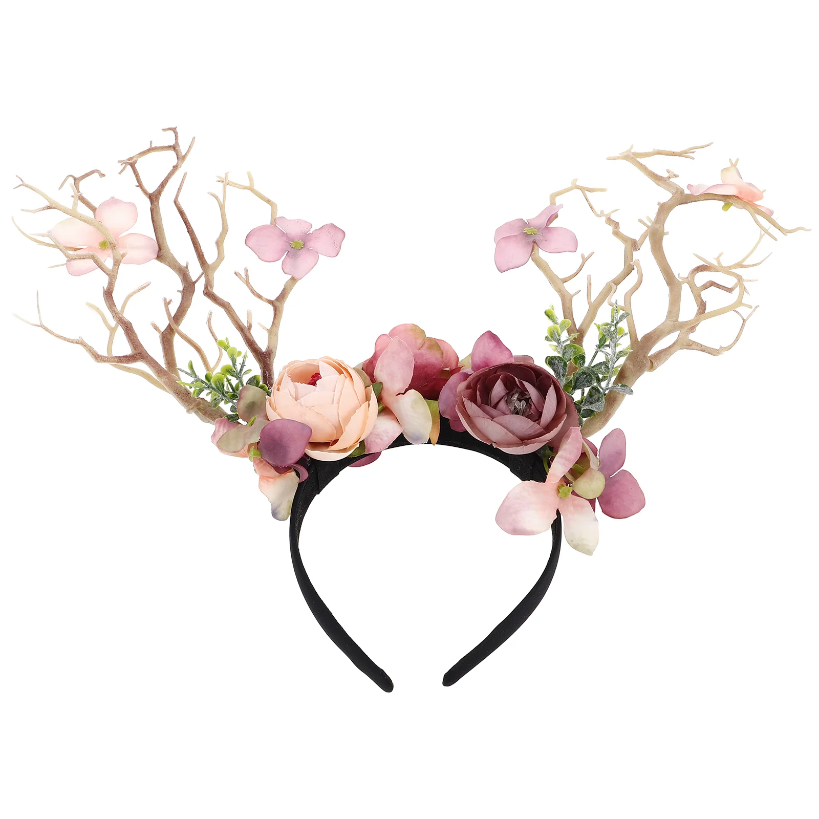 Bow Tie Antler Branch Headband Miss Adult Costumes Reindeer Ears Fabric Christmas Hair Accessories