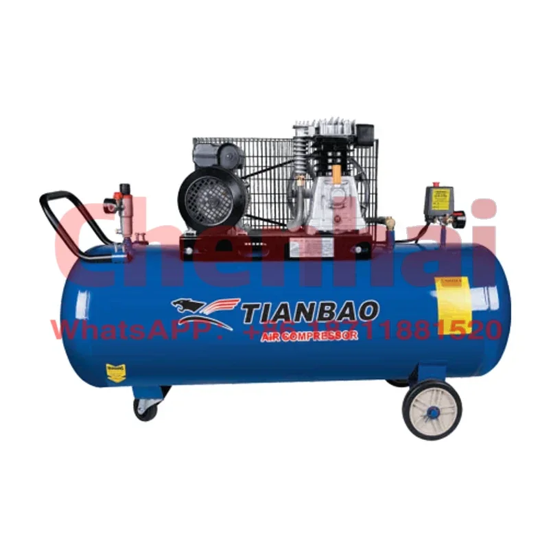 TIANBAO Z-0.25/8A 3HP/2.2KW 65*2MM 1020r/min 250L/min 8bar 116psi 150L Electric Belt Drive Air Compressor Machine Price