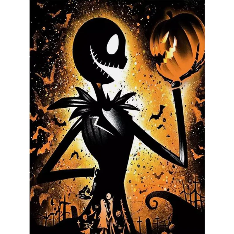 

AB Diamond Diamond Painting Halloween ghost silhouette Embroidery Kit Wall Decoration Hanging Painting