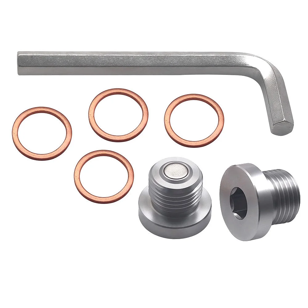 Stainless Steel Front Differential Oil Drain Plug with Magnet for Polaris Sportsman Car Accessories Metal Chip Cleaner