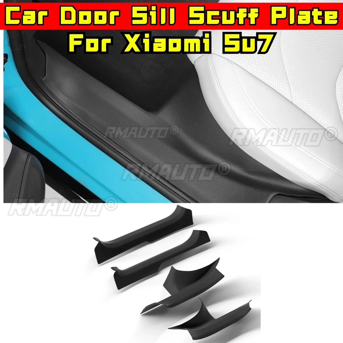 

Car Threshold Bar For Xiaomi SU7 Body Kit Car Door Sill Scuff Plate Guard Pedal Protector Cill Carpet Strip Modification Part