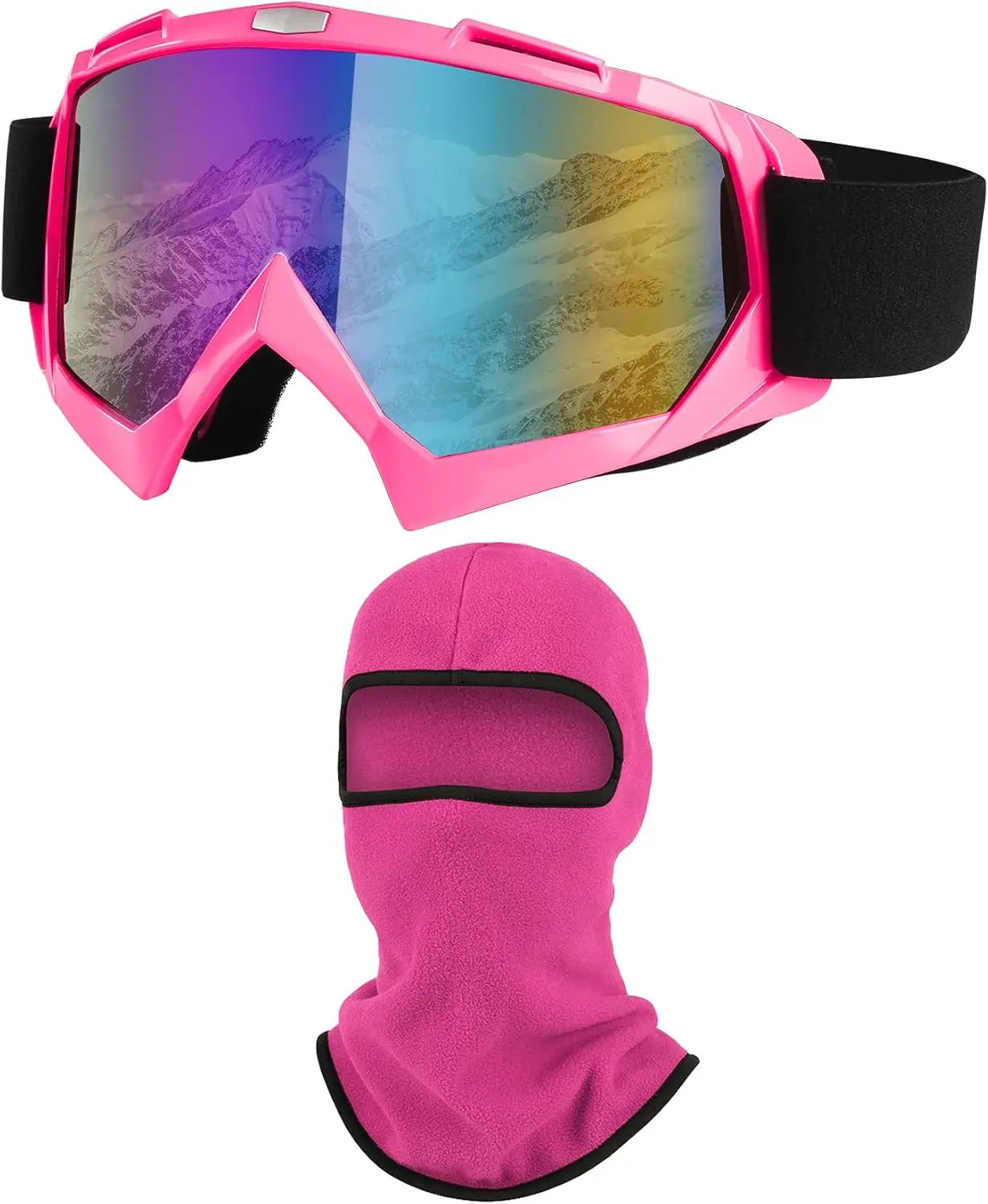 

Ski Goggles, Snowboard Motorcycle Goggles with Ski Mask Balaclava Face Mask for Men Women Skiing,Motorcycle & Riding