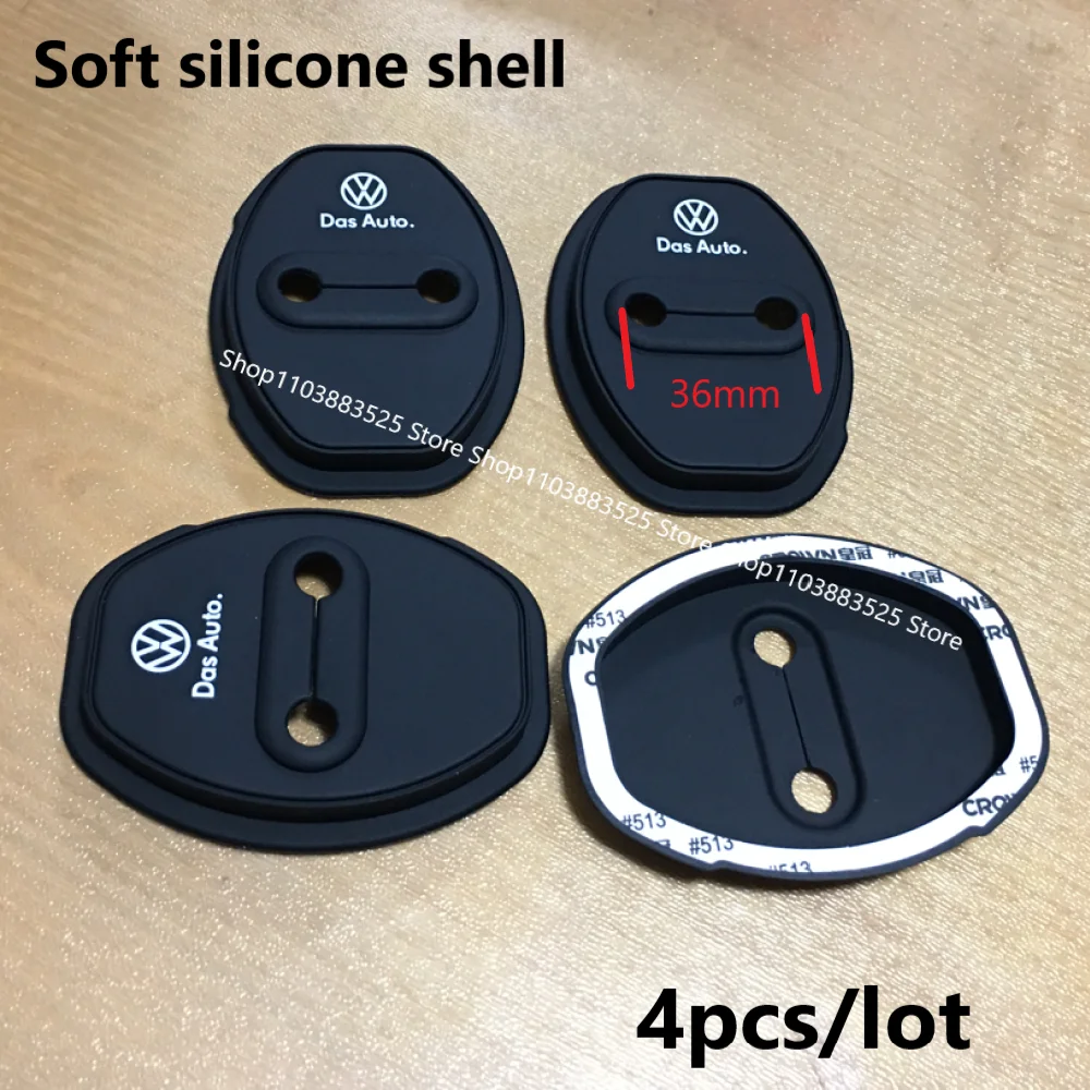 

4pcs Car Door Lock Buckle Silicone Shell Sticker For VW POLO CC Lamando Bora Golf 7 7.5 6 5 MK7 MK7.5 GTI GTD PASSAT R Rline