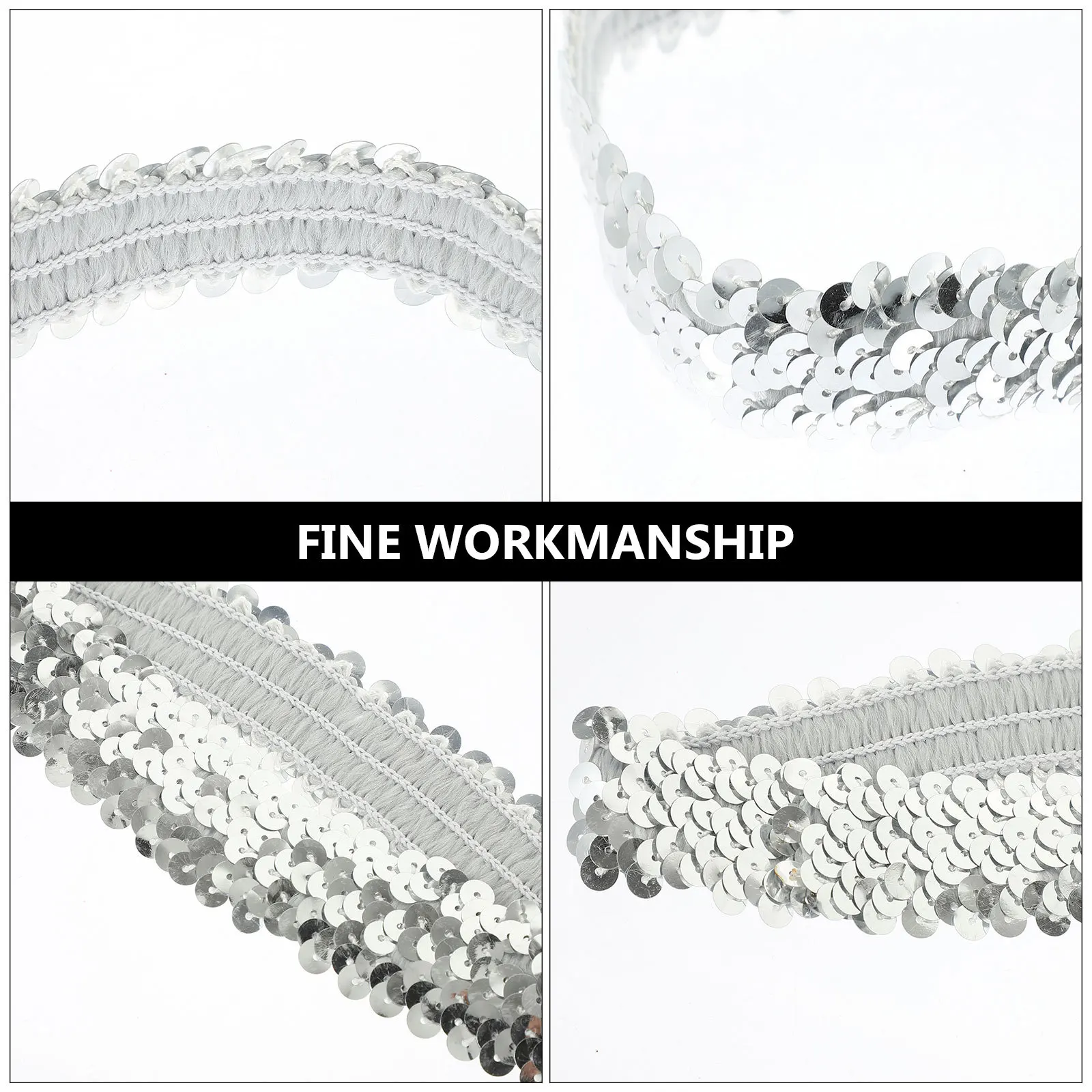 

12 шт. модных повязок на голову с пайетками, эластичные, легкие, аксессуары для волос для вечеринок, женских мероприятий и выступлений