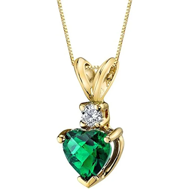 Huitan Exquisite Rabbit Pendant Necklace with Green Heart Cubic Zirconia Shiny Novel Female Accessories Charm Engagement Jewelry