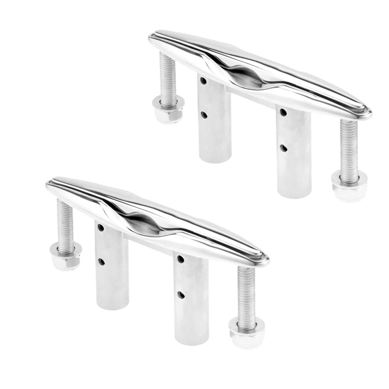 1Pc Marine 316 Stainless Steel Boat Pull Up Flush Mount Lift Cleat Bolts Yacht Boats Accessories