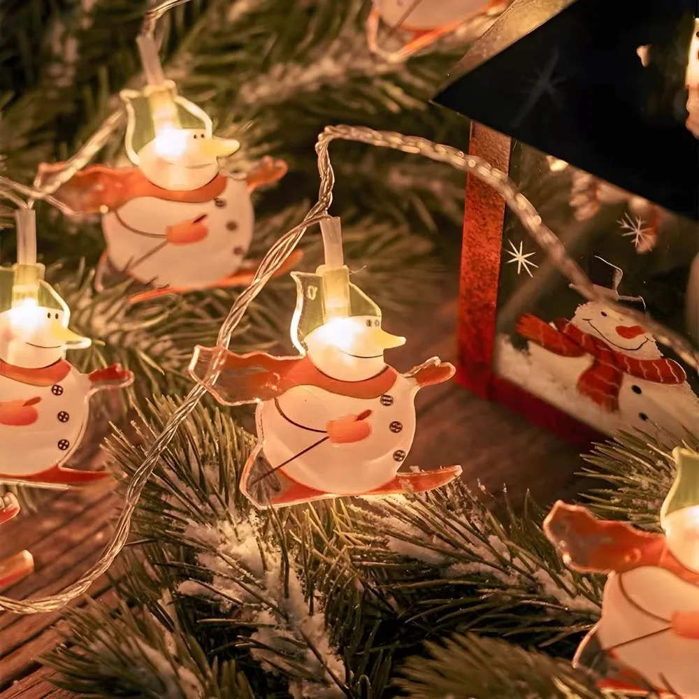 

Creative Christmas Light String 6m 40Led 3m 20Led Xmas Hanging Lamp Bright Snowman Santa Claus LED Light Party
