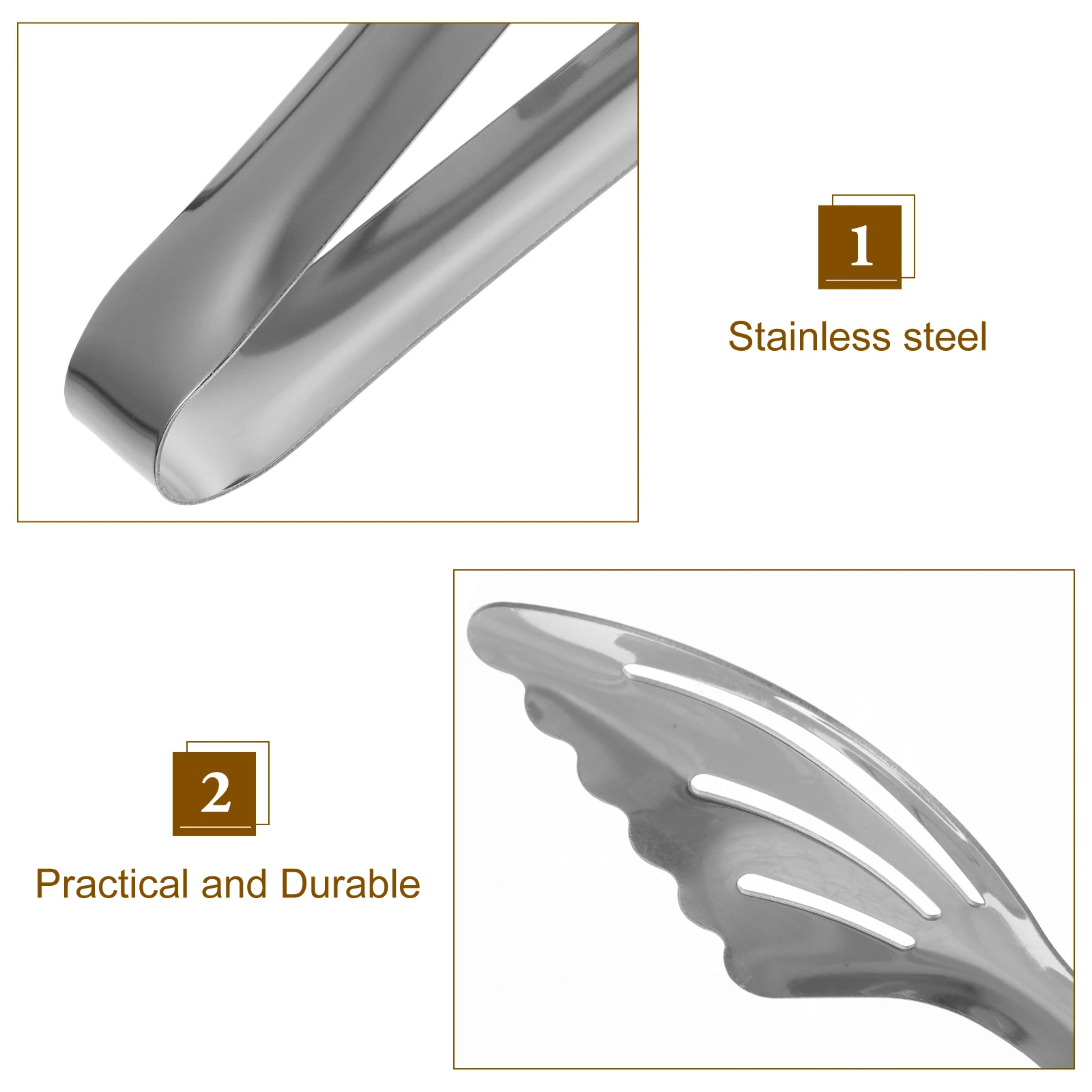 

Stainless Steel Food Tongs Reusable Metal Bread Tongs Bakery Dessert Clips Ergonomic Handlebuffet Kitchen Tools Household Use