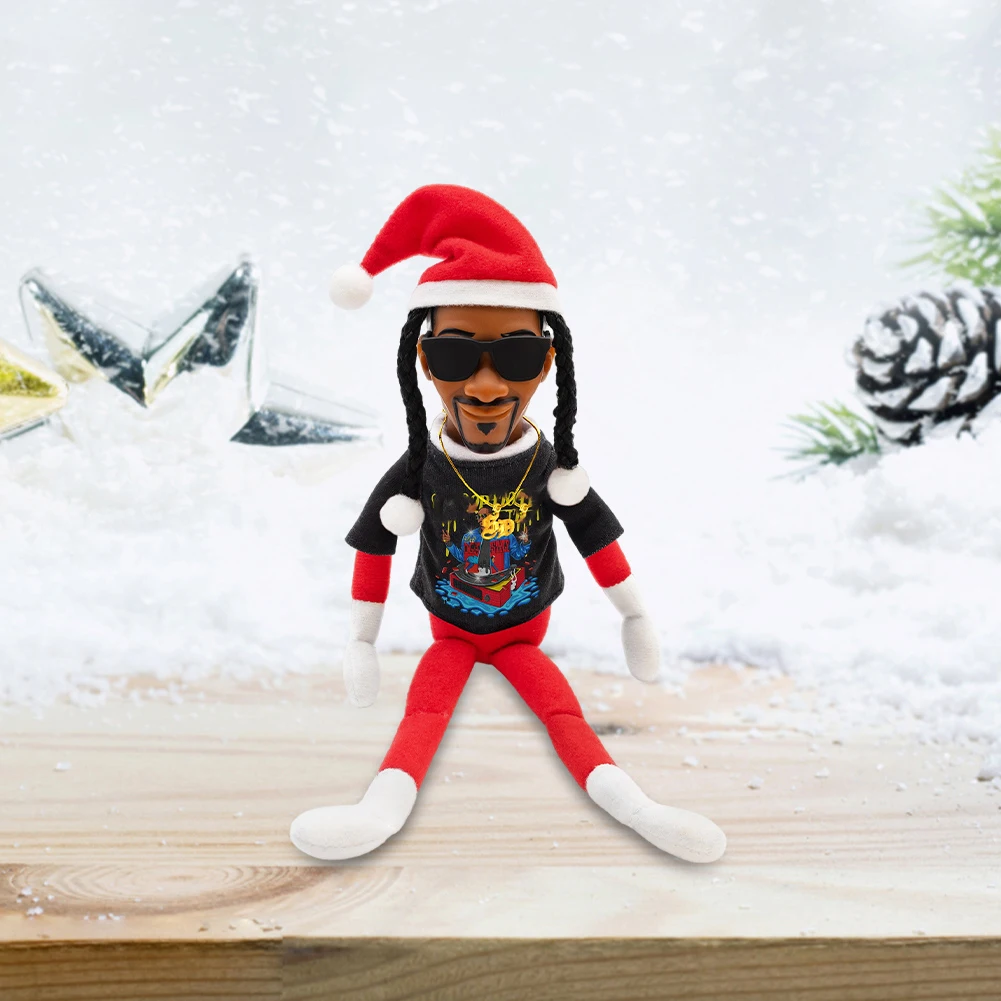 Snoop on The Stoop Christmas Elf Doll Small Plush Toys Shelf Decor Christmas Ornaments Plush Doll Toy Christmas Party Home Decor