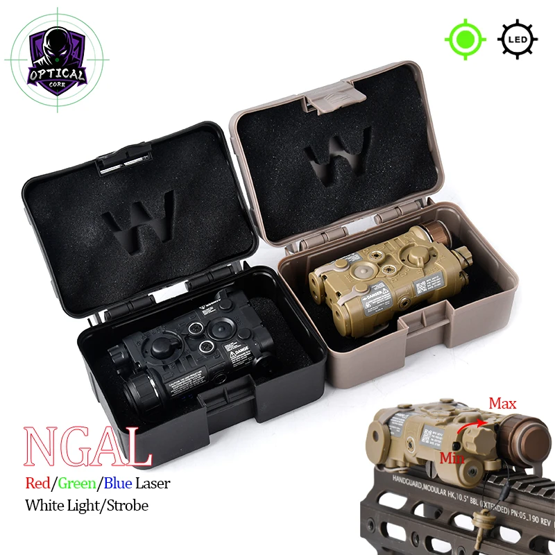 

WADSN NGAL Red Green Dot Nylon Plastic Laser White LED Light Flashlight No IR Hunting Strobe Light Fit 20MM Picatinny Rail