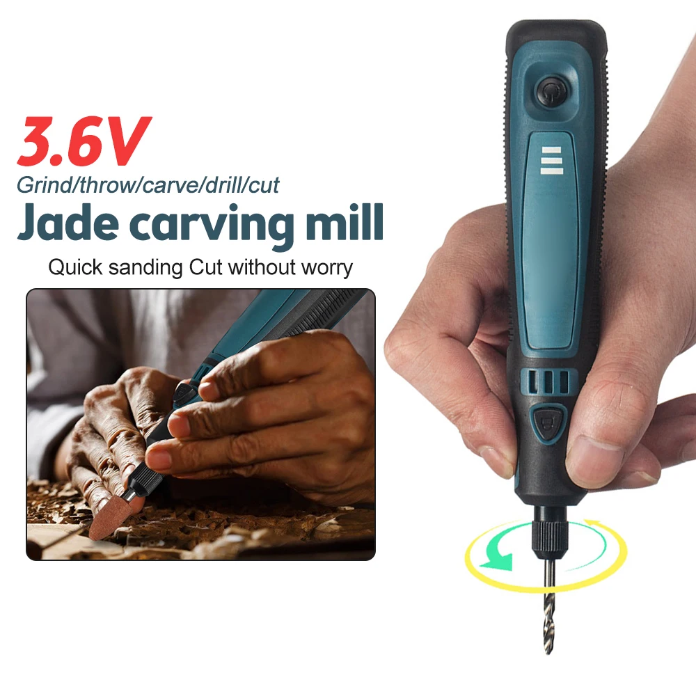 Mini Grinder USB Rechargeable Wireless Electric Grinder Set Micro Rotary Tool Engraver Pen Jade Carving Engrave Grinding Tools