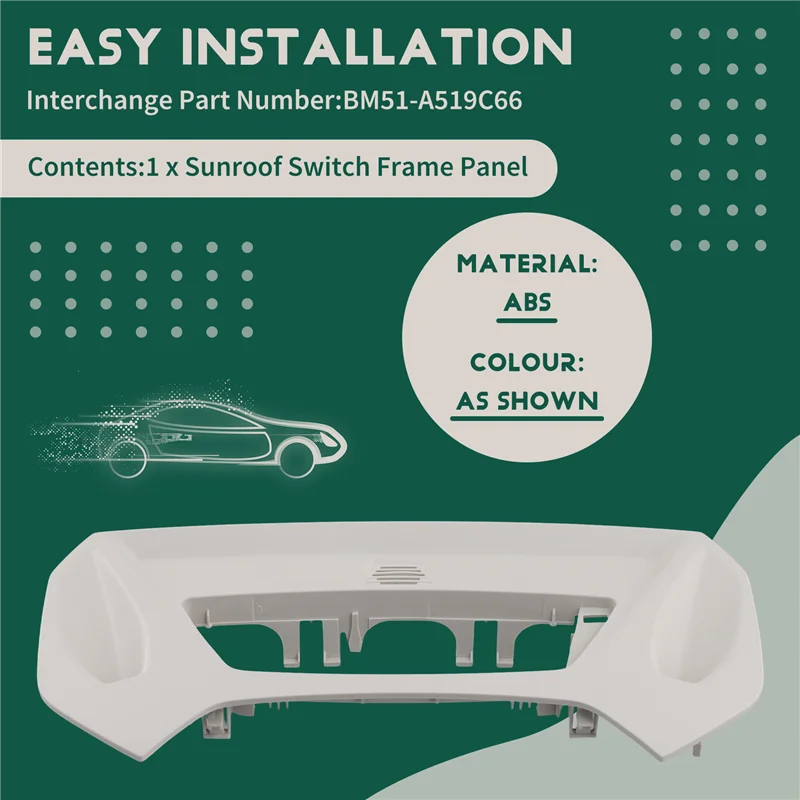 

A65P-For Ford Foucs Mk3 2012-2018 Car Sunroof Switch Frame Panel BM51-A519C66