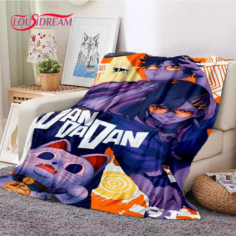 Aestheic Anime Dandadan soft throw blankets blanket bedding flannel living room/bedroom warm blankets home Picnic/Travel Cover