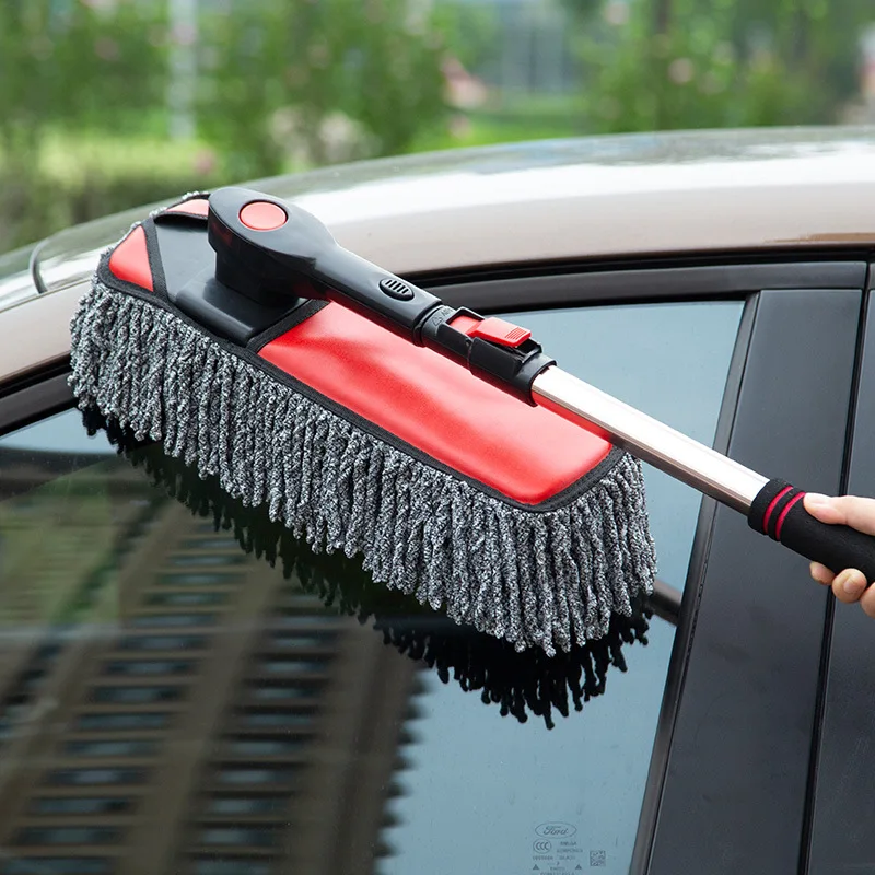 

Car Cleaning Mop Dust Removal Duster Dust Sweeping Brush Car Specific Tool Extendable Detachable Washable Rotatable Washable