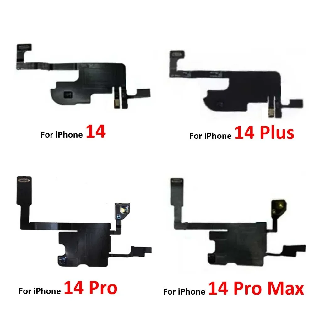 New For iPhone 13 14 15 Pro Max Mini Plus Front Ear Earpiece Speaker Proximity Light Sensor Flex Ribbon Cable