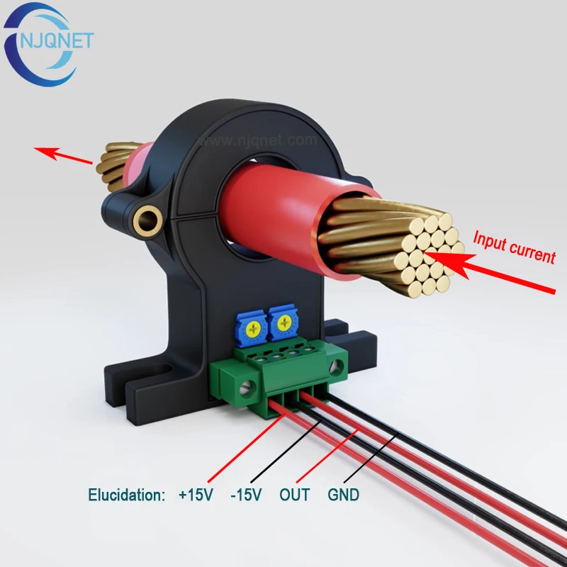 hall current sensor QNDBK1-21 AC 30A 50A 100A 200A 300 500A /DC 5V 10V PWR ±15V current transformer split hall current tranducer