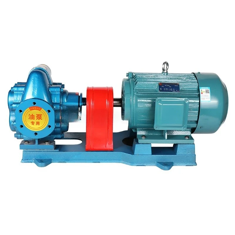 Self priming gear pump KCB-200/300 oil extraction pump, booster fuel lubrication gear pump, and motor assembly