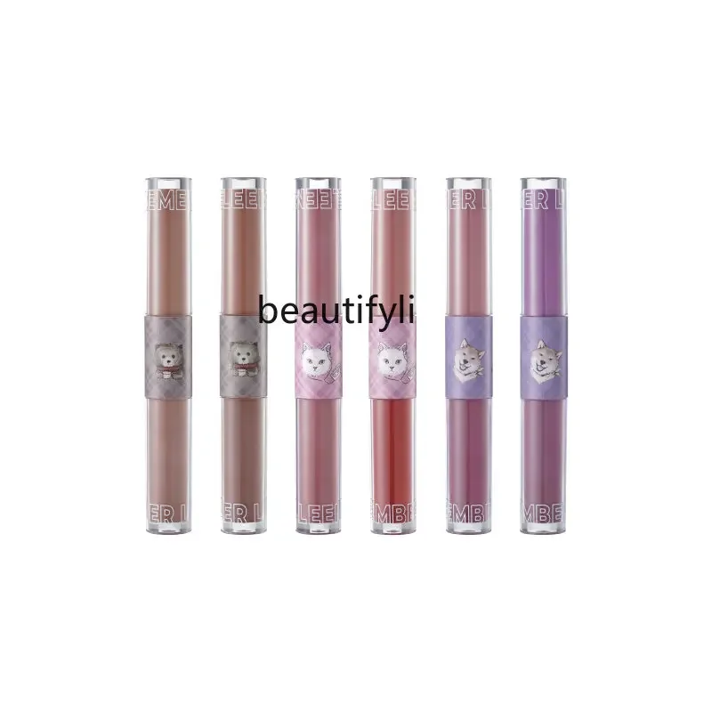 

zq LEEMEMBER Double-Headed Cheese Mud Matte Mist Lip Lacquer Red Lip Mud