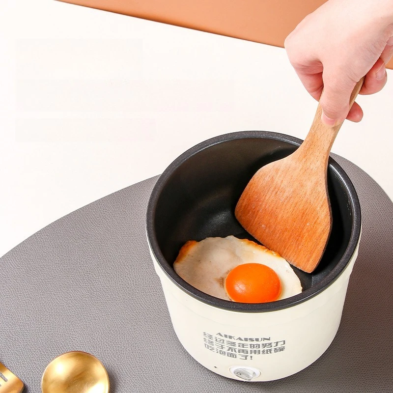 

Portable Mini Non-stick Electric Pot Multi-functional Visual Cover Electric Hot Pot for Dorm Students Office Workers Easy Clean