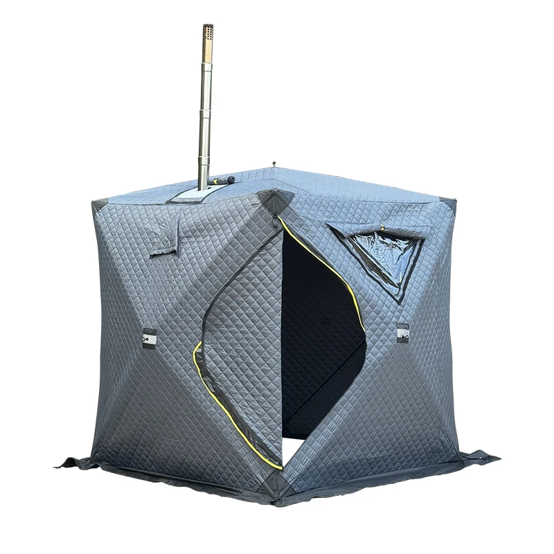 

Теплая зимняя палатка-сауна из высококачественной ткани Оксфорд для подледной рыбалки, теплая кемпинговая палатка, однокомнатная конструкция