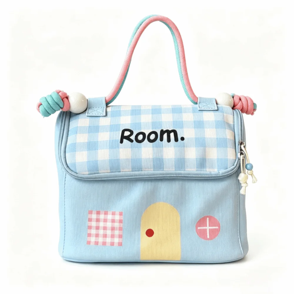 Large Capacity Makeup Bag House Shape Handheld Portable Toiletry Organizer Waterproof Cute Cosmetic Bag Outdoor Use