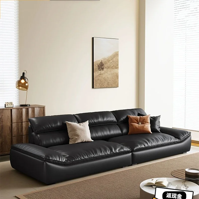 

Italian Straight Sofa Living Room Luxury Puffs Lazy Couch Lounge Nordic Design Sofas Para Sala Frete Gratis Home Furniture