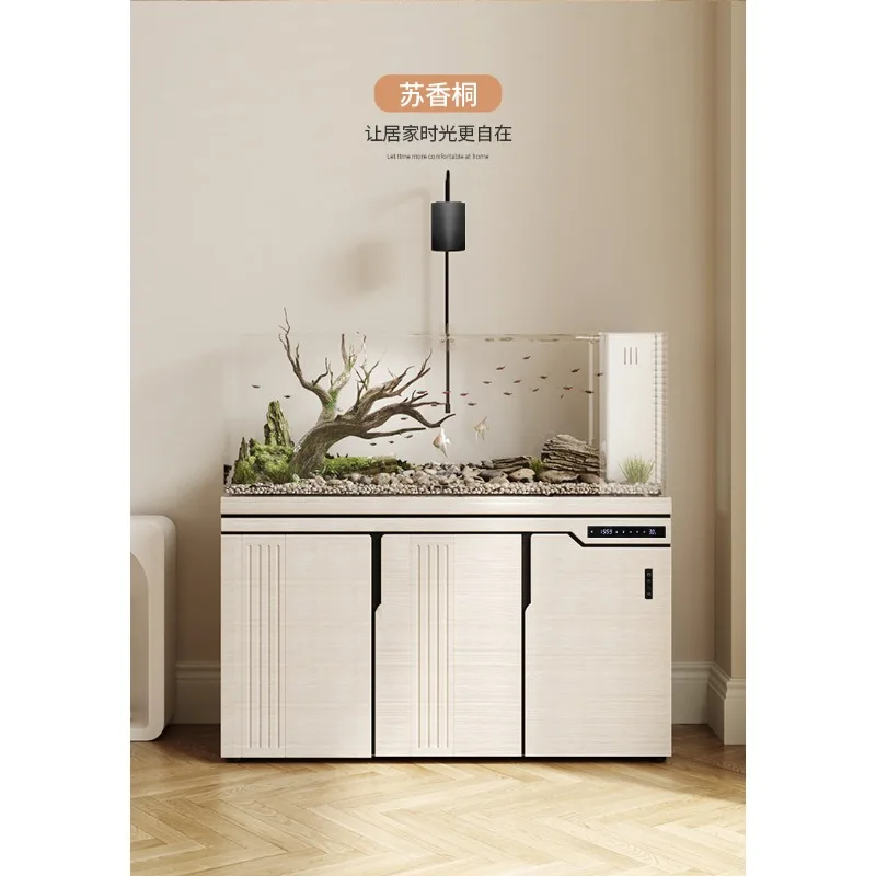 خزان الأسماك الأصلي الجديد لغرفة المعيشة الصغيرة والخزانة السفلية البيئية