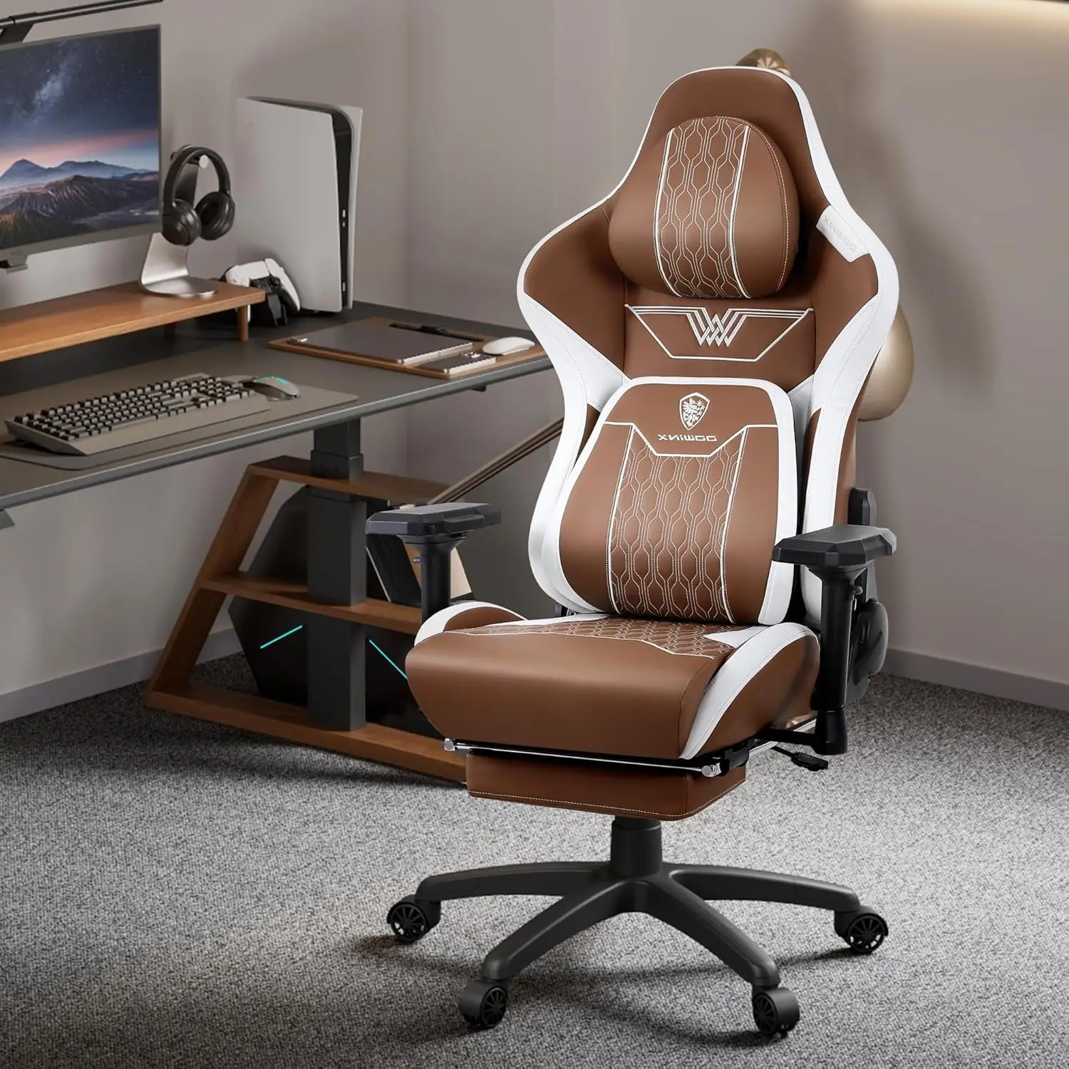 High Back Ergonomic Office Chair with Comfortable Headrest and Lumbar Support