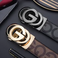 High Quality 3.4cm Leather Business Men High-Quality Designer Male Buckle Strap Jeans Accessory 5