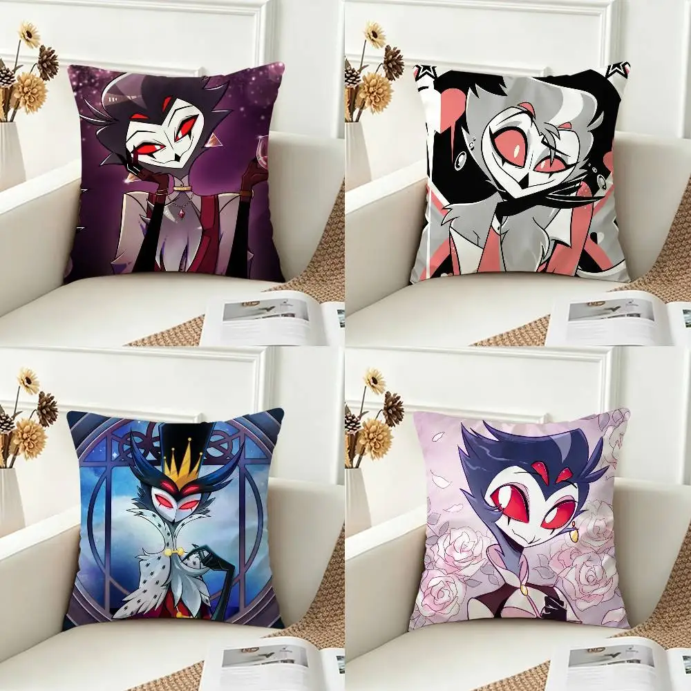 H-Helluva Boss Stolas  Double-sided Printed Square Decorative Cushion Cover for Sofa Living Room Home Decor