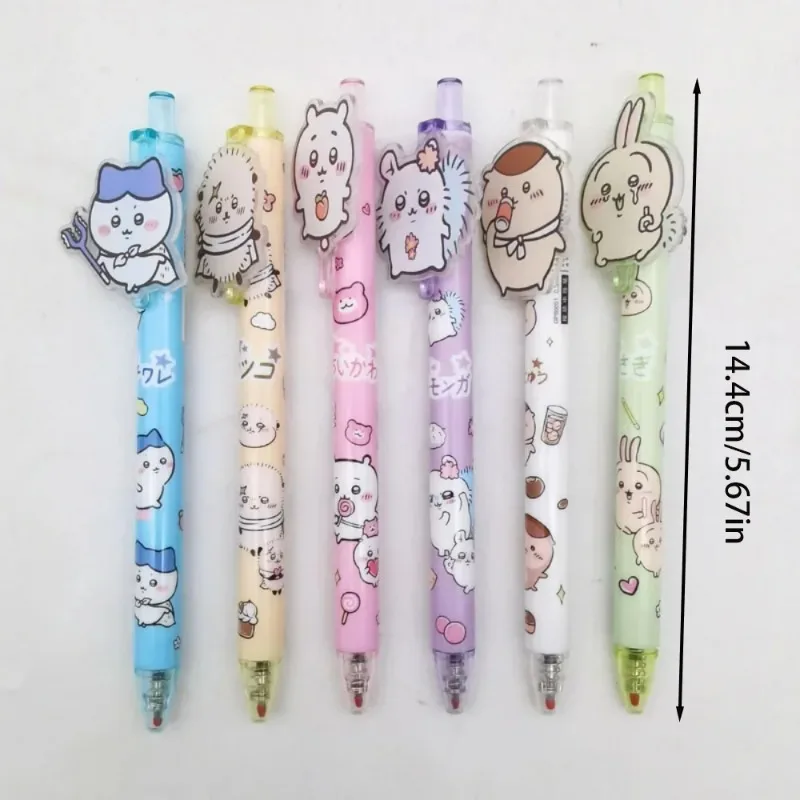 Neue Kawaii Chiikawa Druckgelstifte zum Schreiben, Niedliche Cartoon-Stifte mit 0,5mm Schwarzer Tinte, Büro- und Schulbedarf, Kindergeschenke, Anime – Detail 2
