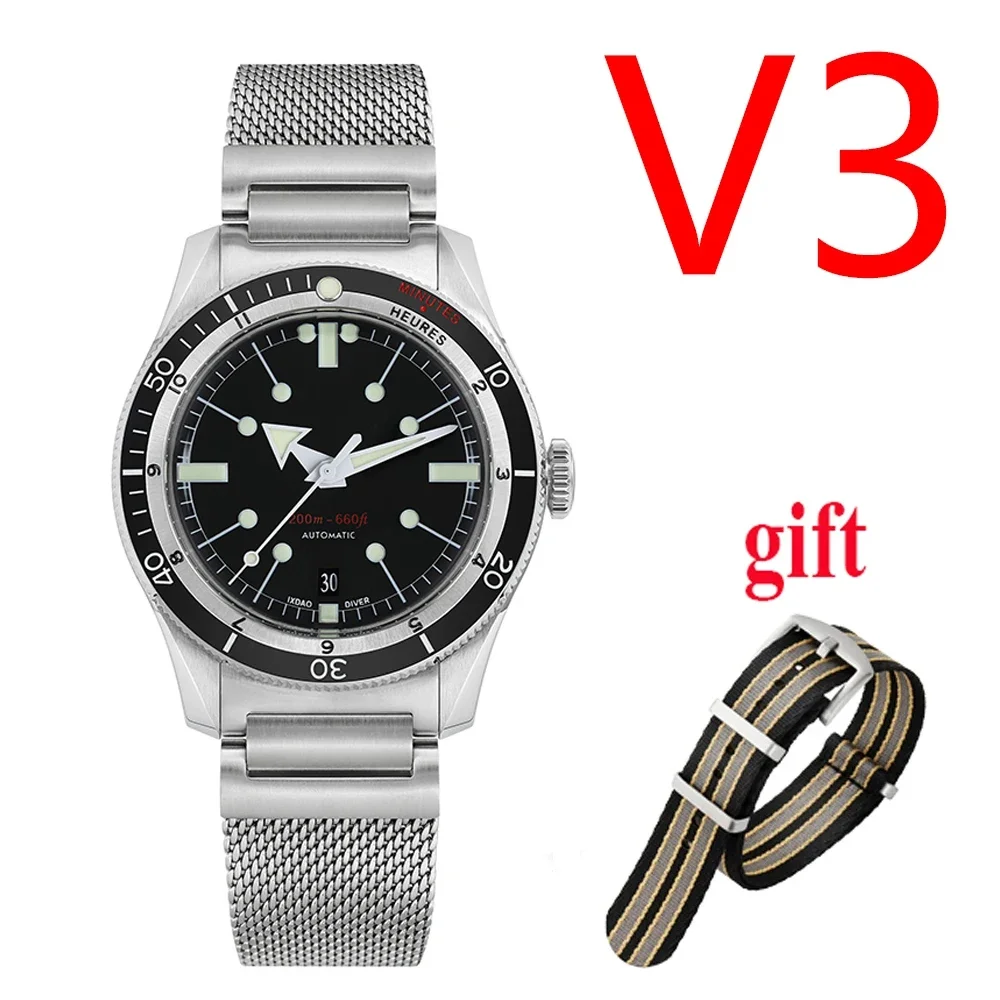 2024 New IPOSE IX&DAO Men's GMT Automatic Mechanical Watch PT5000 Stainless Steel Sapphire Classic Vintage Diver 5303 Watches C3