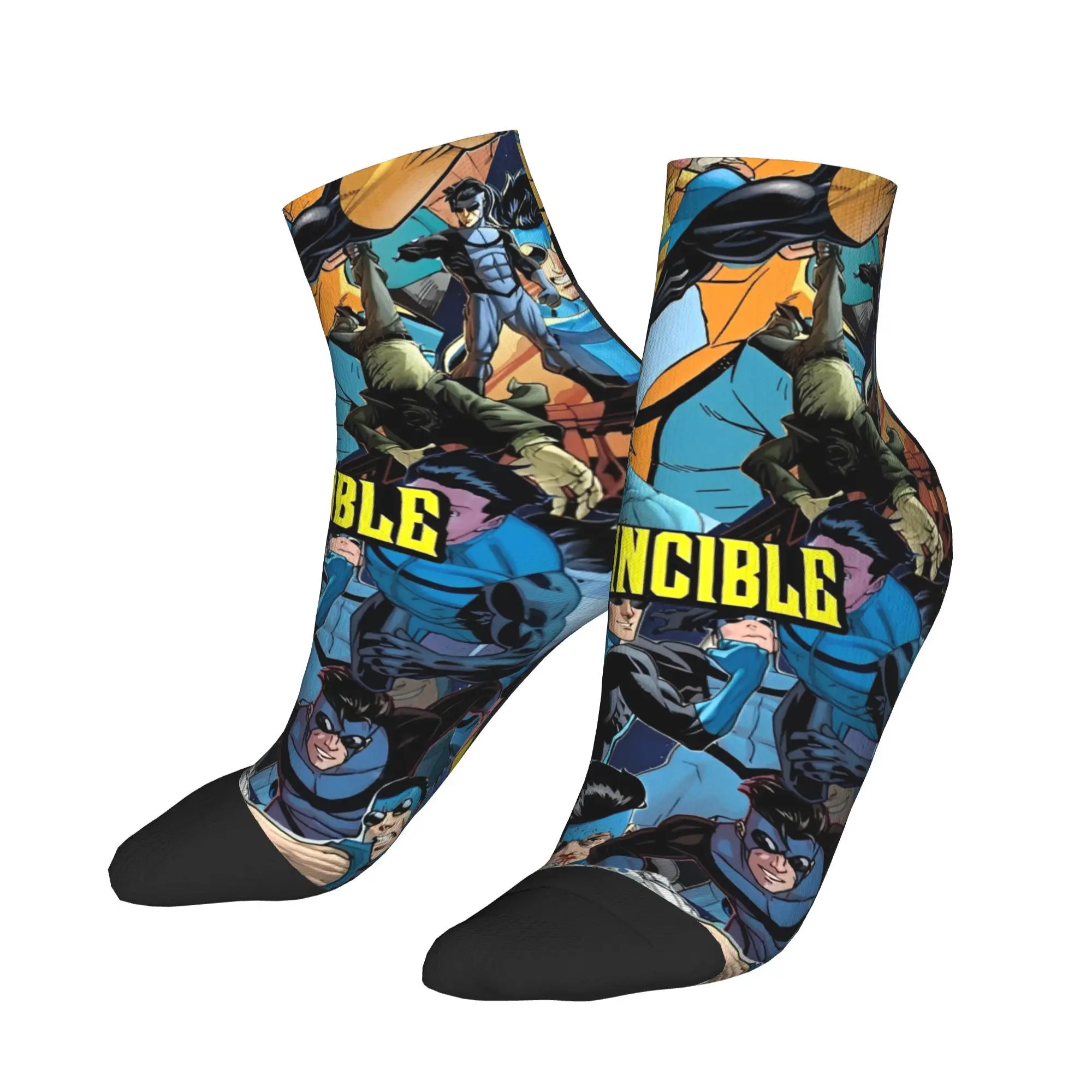 

Invincible Cartoon Omni Man Stockings Pattern Casual Socks Autumn Non Slip Socks Men Outdoor Sports High Quality Socks