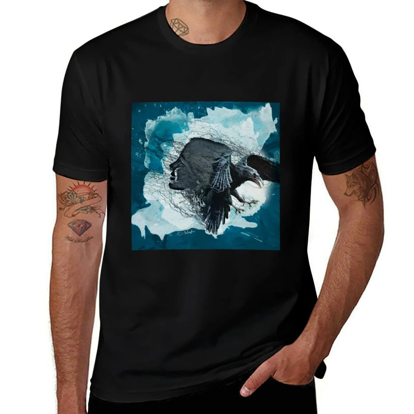Scylla and Morrigan T-Shirt All Match Basic Short Sleeve Top T-Shirt