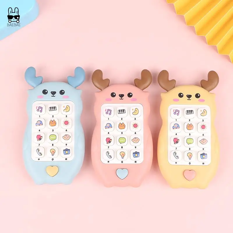 Baby Phone Toy Music Sound Telephone Sleeping Toys With Teether Simulation Phone Kids Infant Early Educational Toy Birthday gift