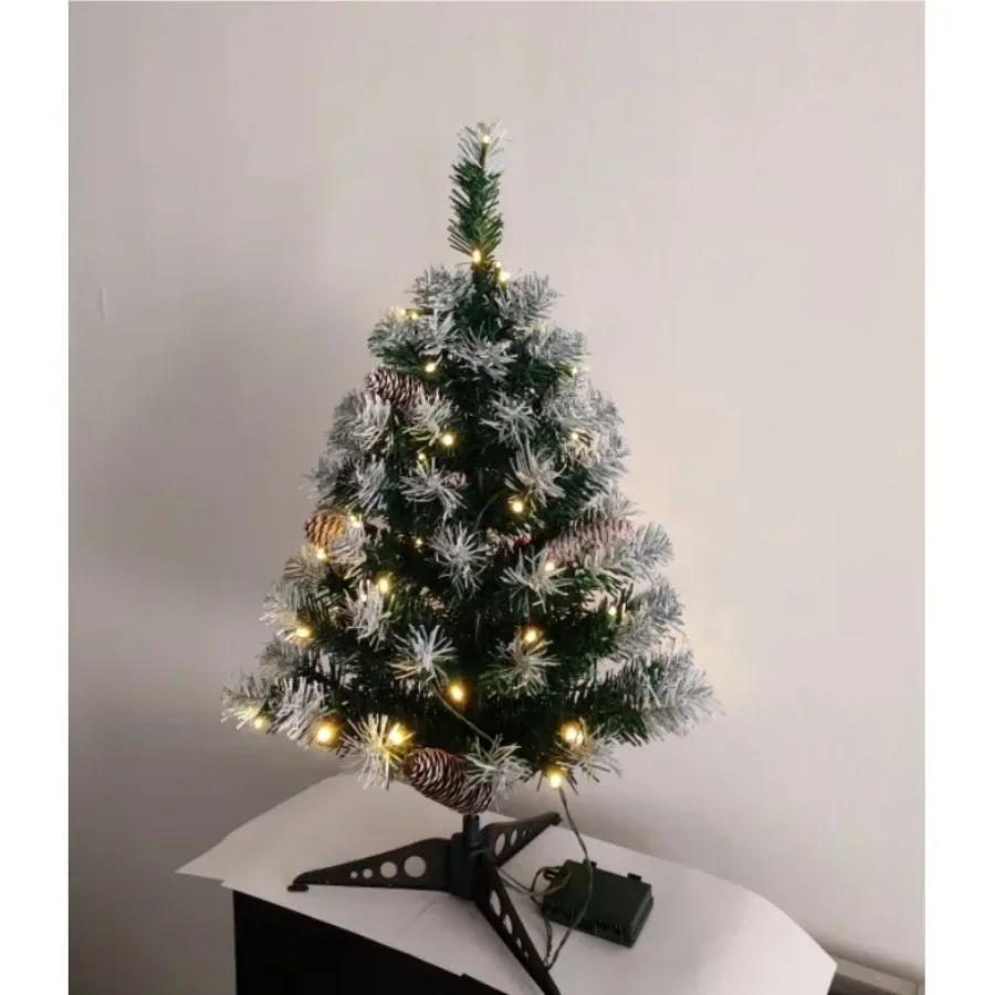 

New Christmas Tree Pvc With Led Light Strips Pine Cones Christmas Tree New Year Party Christmas 45cm/60cm Atmosphere Decoration