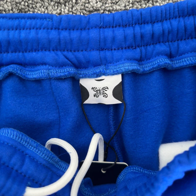 Celana Pendek Mertra Celana Pendek Kasual Pria Tali Serut Logo Bordir Warna Sambungan Musim Panas Mode Klasik Retro Amerika