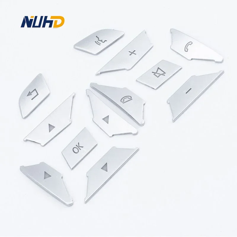 

For Mercedes-Benz B C E ML GL Class GLA CLA GLK SLK CLS Interior Cover Accessories Abs Car Steering Wheel Panel Button Stickers