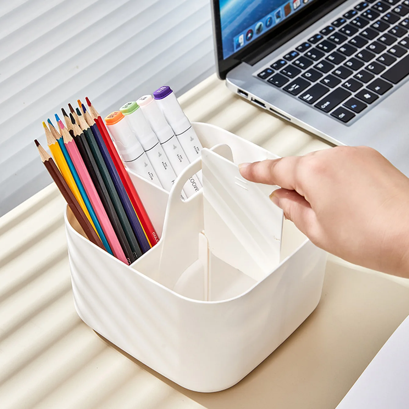 1 Piece High-Quality, Thick, Portable, Multifunctional Desktop Storage Box, Makeup Brush Divider Storage, Pencil/Watercolor Pen/Marker Pen Storage