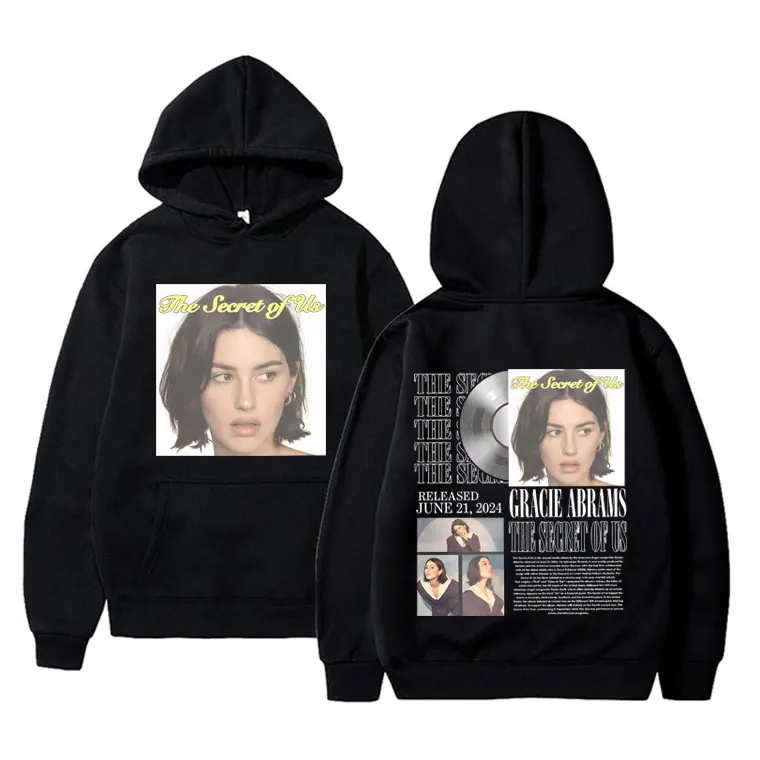

Gracie Abrams The Secret of Us Graphic Hoodie Male Fashion Casual Oversized Sweatshirt Men Women Vintage Fleece Cotton Hoodies