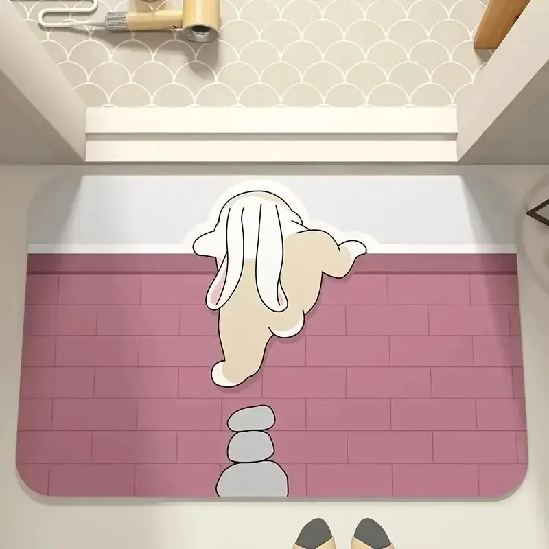 Cute Cartoon Pet Rear Pattern Decor Floor Mat  Lovely Rabbit Cat Dog Art Rug Sweet Animal  Decoration Design for Household