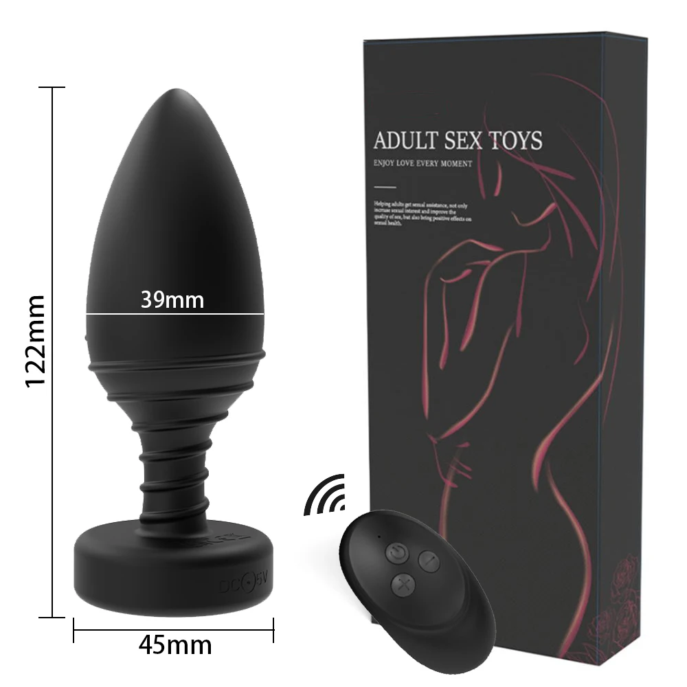 Anal Plug Vibrator for Men Butt Plug Portable Massager Wireless Remote Control Dildo Vibration Sex Toys for Male Adult Toys