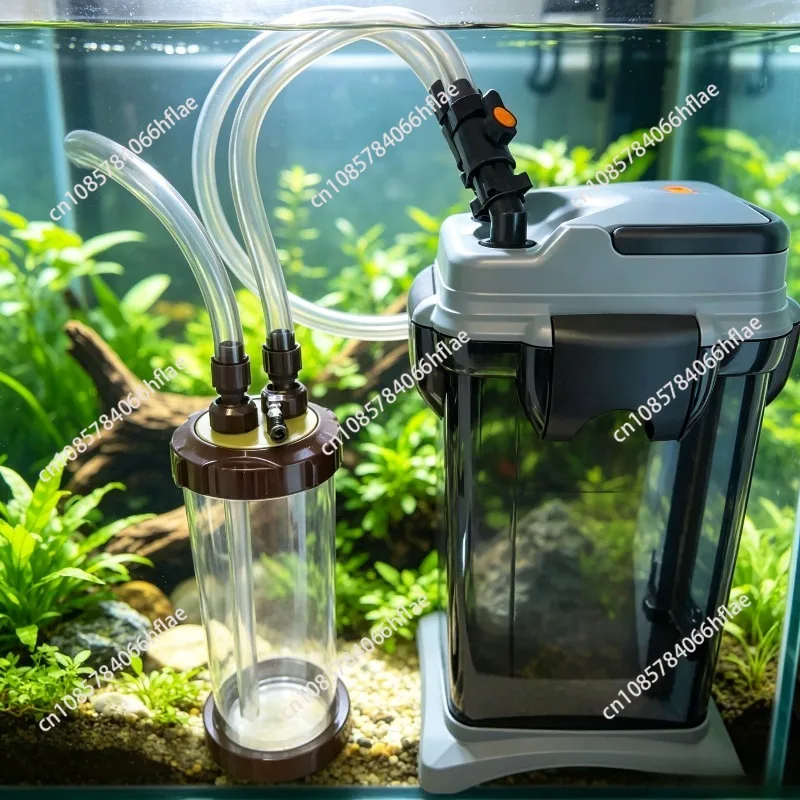 Clear CO2 Atomizer External Turbo Diffuser for Waterplant Aquarium Landscape