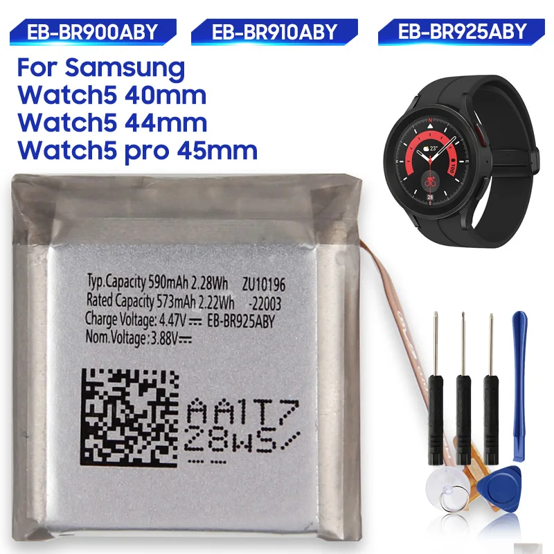 Replacement Battery For Samsung Galaxy Watch 5 Pro 45mm Watch5 40mm 44mm EB-BR925ABY EB-BR900ABY EB-BR910ABY Rechargerable