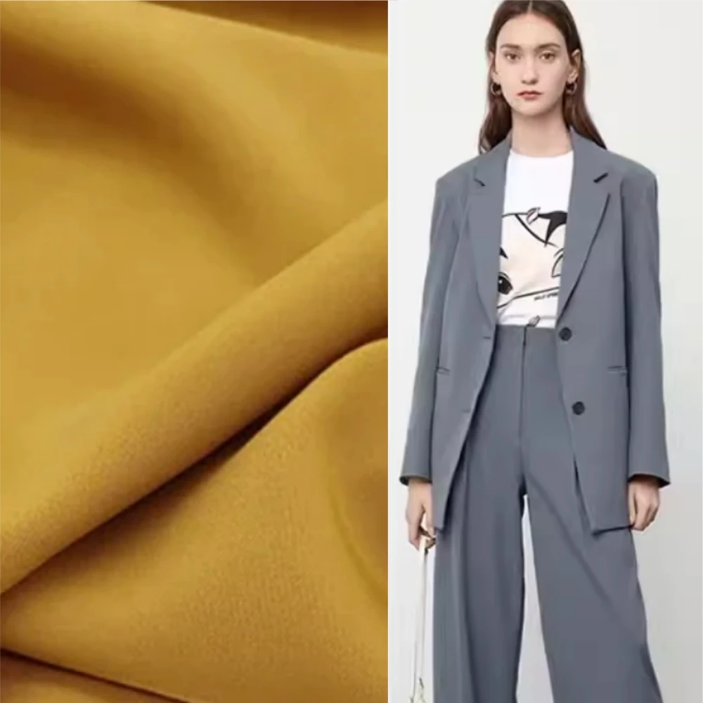 

Polyester Filament Fabric Summer Thin Linen Stretch Wide Leg Pants Soft Dress Fashion Diy Sew Wholesale Material Cloth by Meter