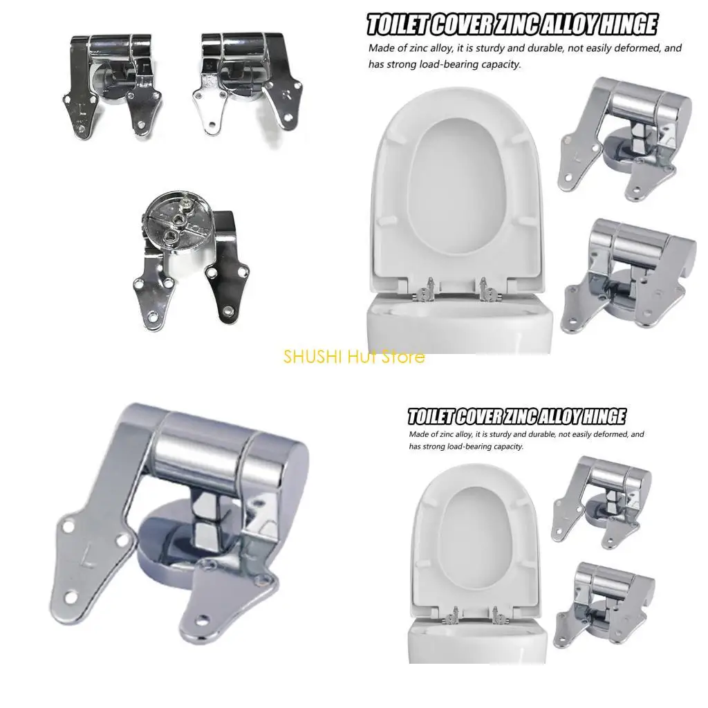 

Simple Assembly Toilet Hinges Toilet Hinges Metal & ABS Toilet Hinges Toilet Lid Hinges with Slow Drop Mechanism D57B