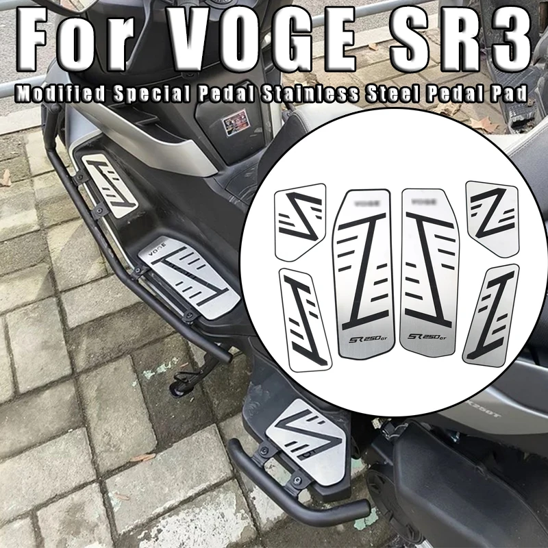

Motorcycle Modified Special Pedal Stainless Steel Pedal Decorative Non-slip Foot Pad For VOGE SR3 SR 3 SR-3