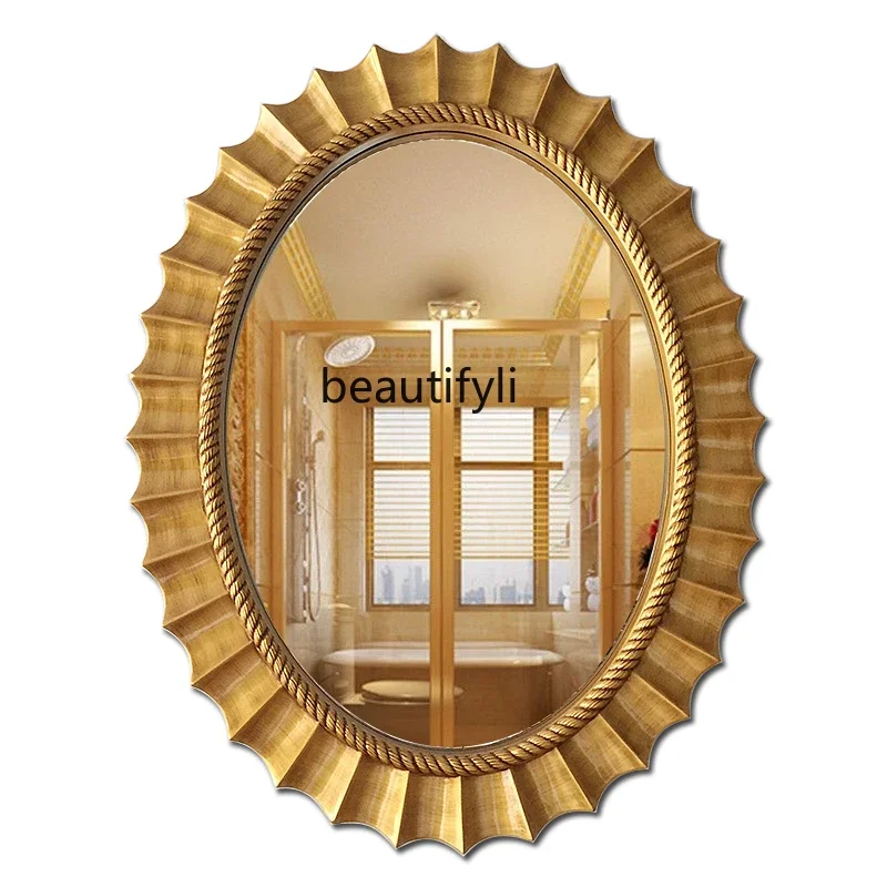 

ss1001 European American retro bathroom, light luxury wall mirror hotel decoration, bathroom mirror