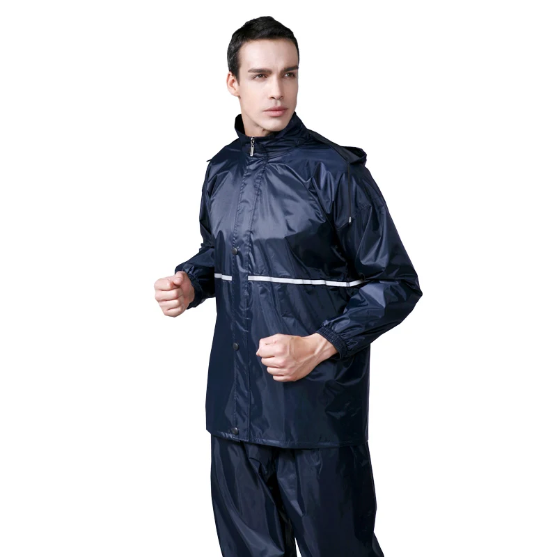Waterproof Reflective Rain Jacket Hooded Raincoat Lightweight Breathable Packable Cycling Outdoor Windbreaker for Men Women