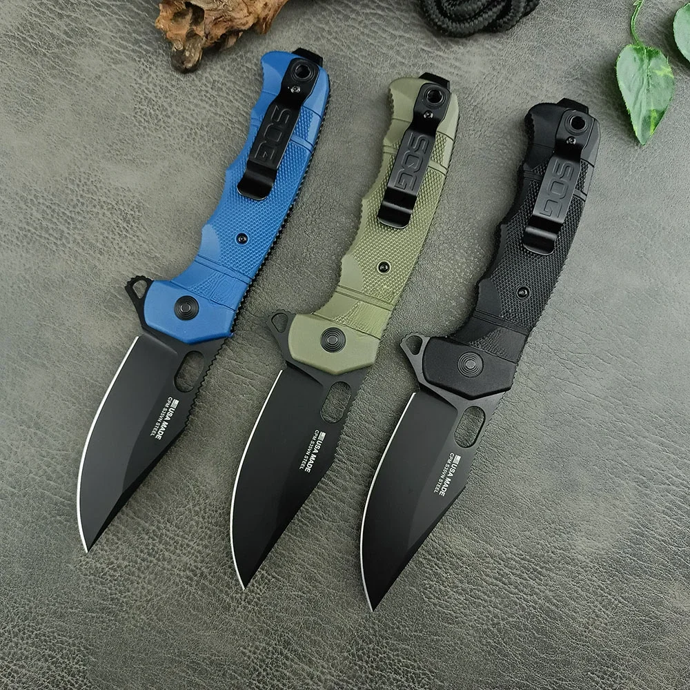 EDC Tactical Folding Knife, High Quality 8Cr13Mov Steel Blade, Portable Multi-purpose Hunting Pocket Knife for Outdoor Survival